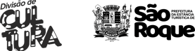 Logo da Divisão de Cultura e logo com brasão da Prefeitura da Estância Turística de São Roque 