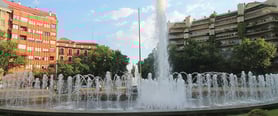 Glorieta de san Bernardo en barrio de Chamberí, Madrid.