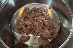 Close up of the Edgard Cooper tinned Lamb & Beef for texture