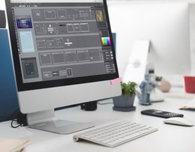 a computer monitor screen showing a computer screen displaying a computer screen