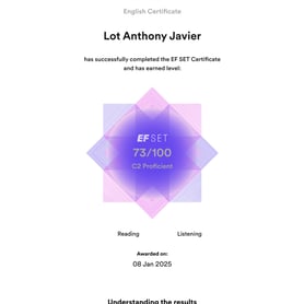 EF SET English Proficiency Certificate (Reading and Listening)
