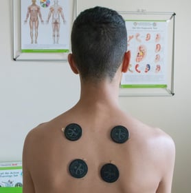 a man with a back pain