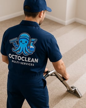 Technicien OctoClean effectuant un nettoyage en profondeur à La Ferté-Alais – Élimination des odeurs