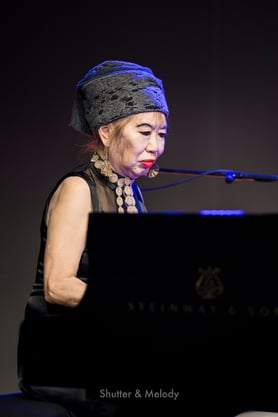 Aki Tekase tritt beim Jazzfest Berlin 2021 auf.