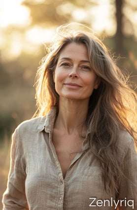 confident woman in sunset light, symbolizing gut health support