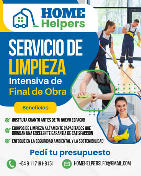 Servicio de Limpieza intensiva de final de obra