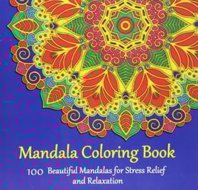 cover of coloring book 100 mandalas