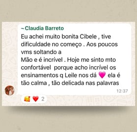 depoimento de aluna