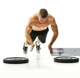 a man doing a plyometric exercise