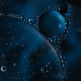 Raindrops in blue background