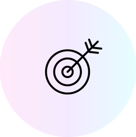 a dart arrow in a circle