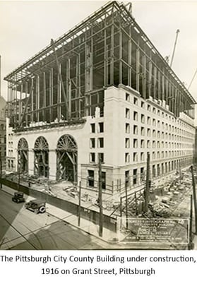 Scrapyard Near Me Pittsburgh city county building under construction in 1916