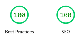 BragencyX website scores 100 on Google's Best Practices & SEO