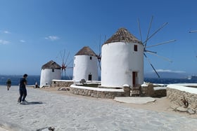 The famous windmills of Mykonos