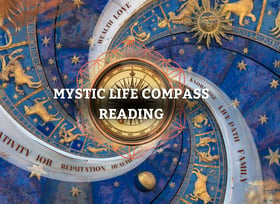 mystic life compass blue star map astrology predictions reading spirituality