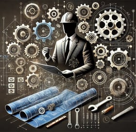 a man in a suit and helmet with a laptop
