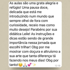 depoimento de aluna