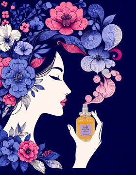 parfum jasmin iris violette cuir soyeux