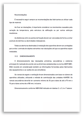 Foto de memorial descritivo de projeto hidrossanitário