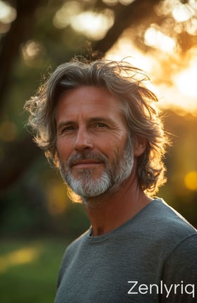 man outdoors in morning sunlight, representing vitality and a joint-support-focused lifestyle