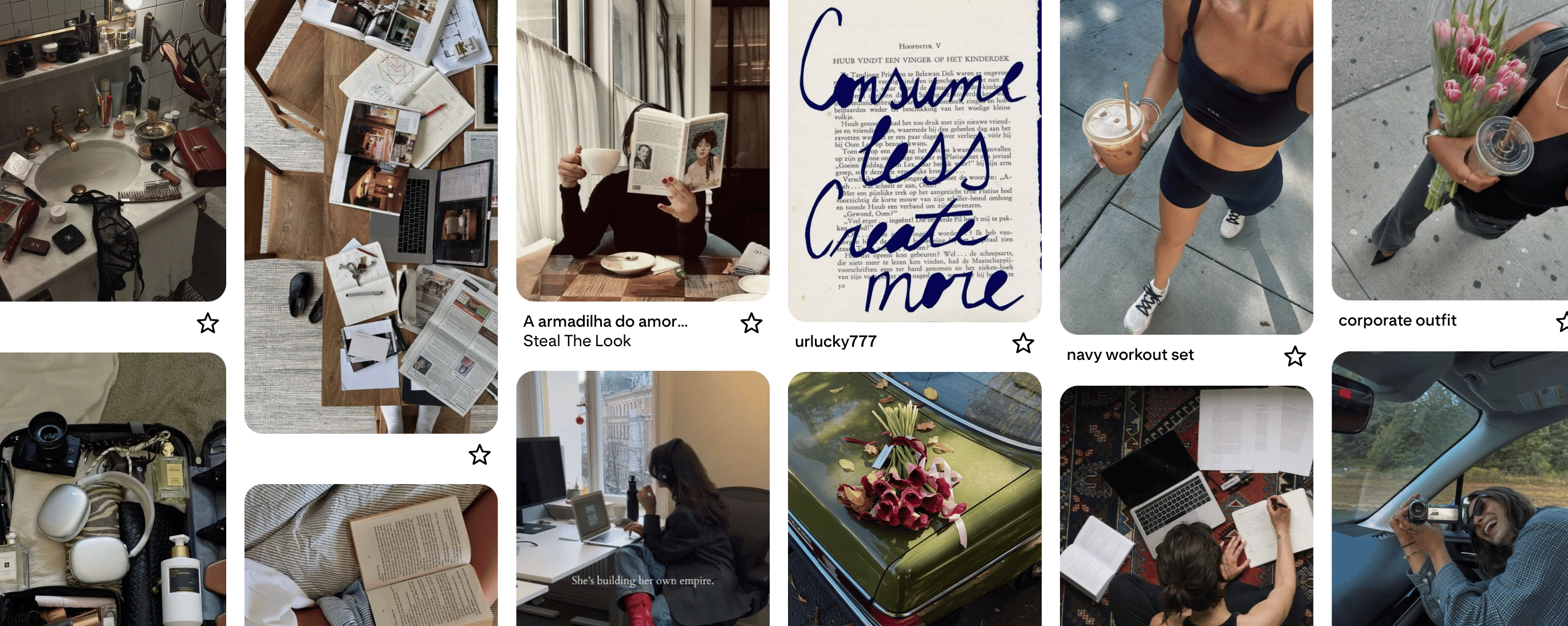 Aesthetic lifestyle collage featuring travel, coffee, and wellness details.