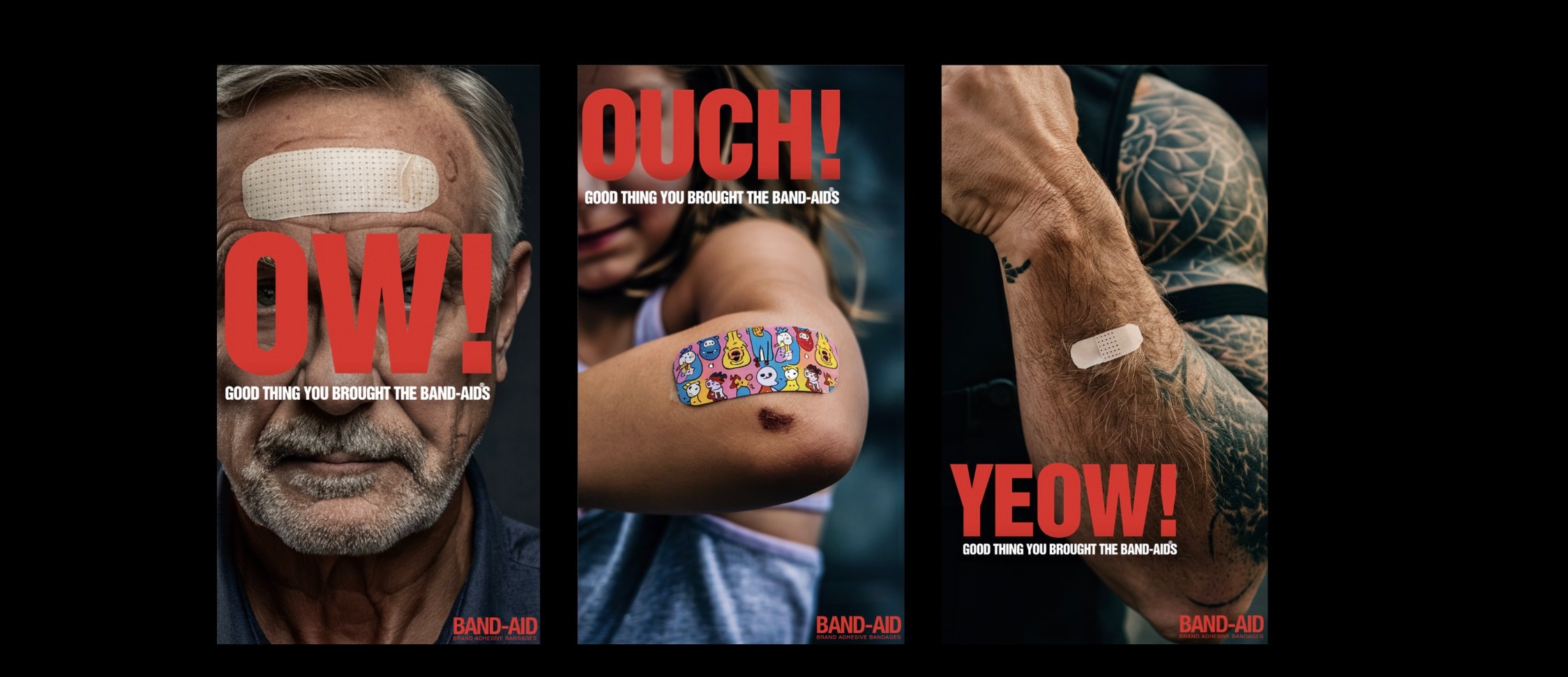 a man with a bandage on his arm and a bandage on his arm