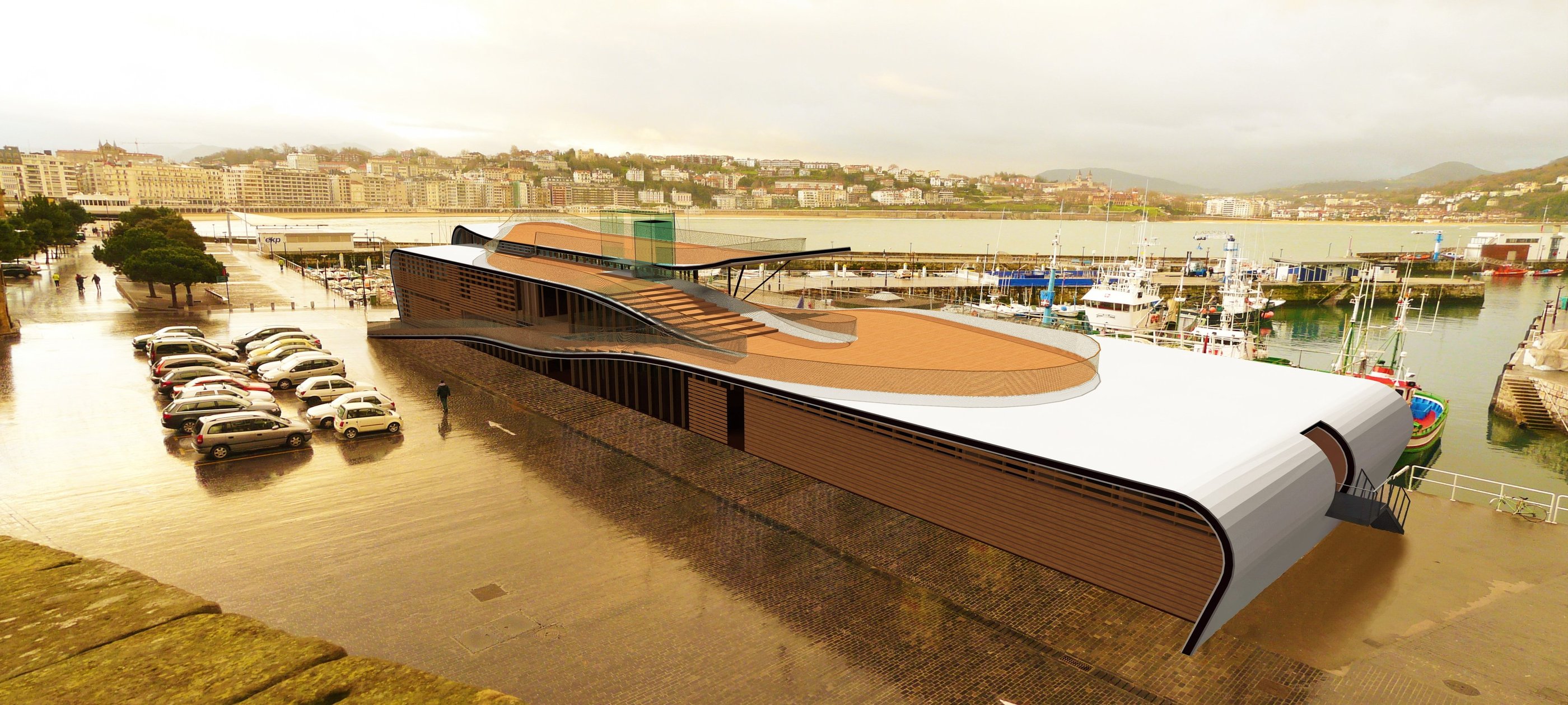 Proyecto Portaviones Puerto Donostia GURBAIN arquitectura