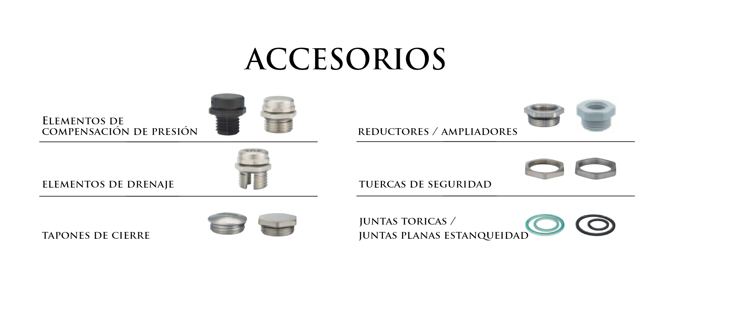 tapones / juntas tóricas
