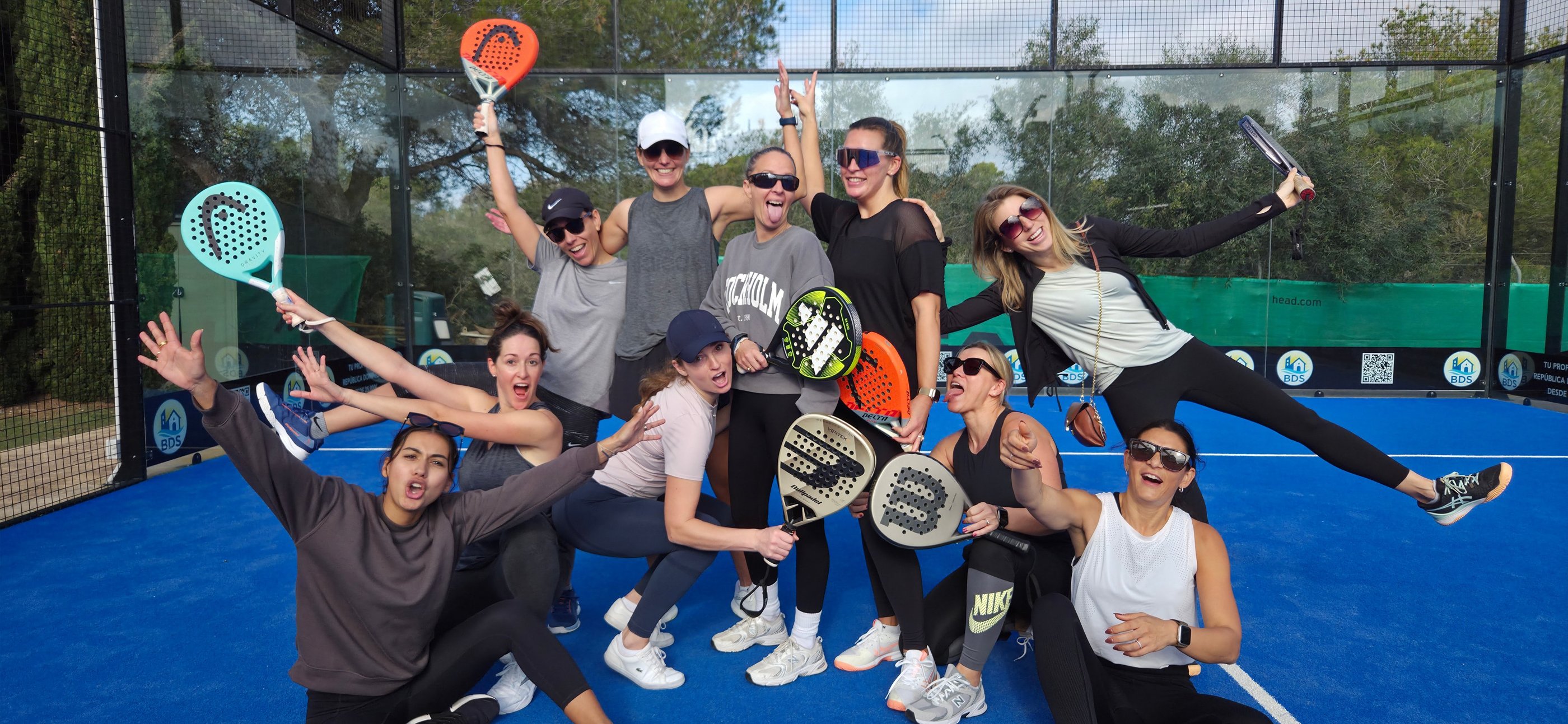 GIRLS PLAYING PADEL IN MALLORCA