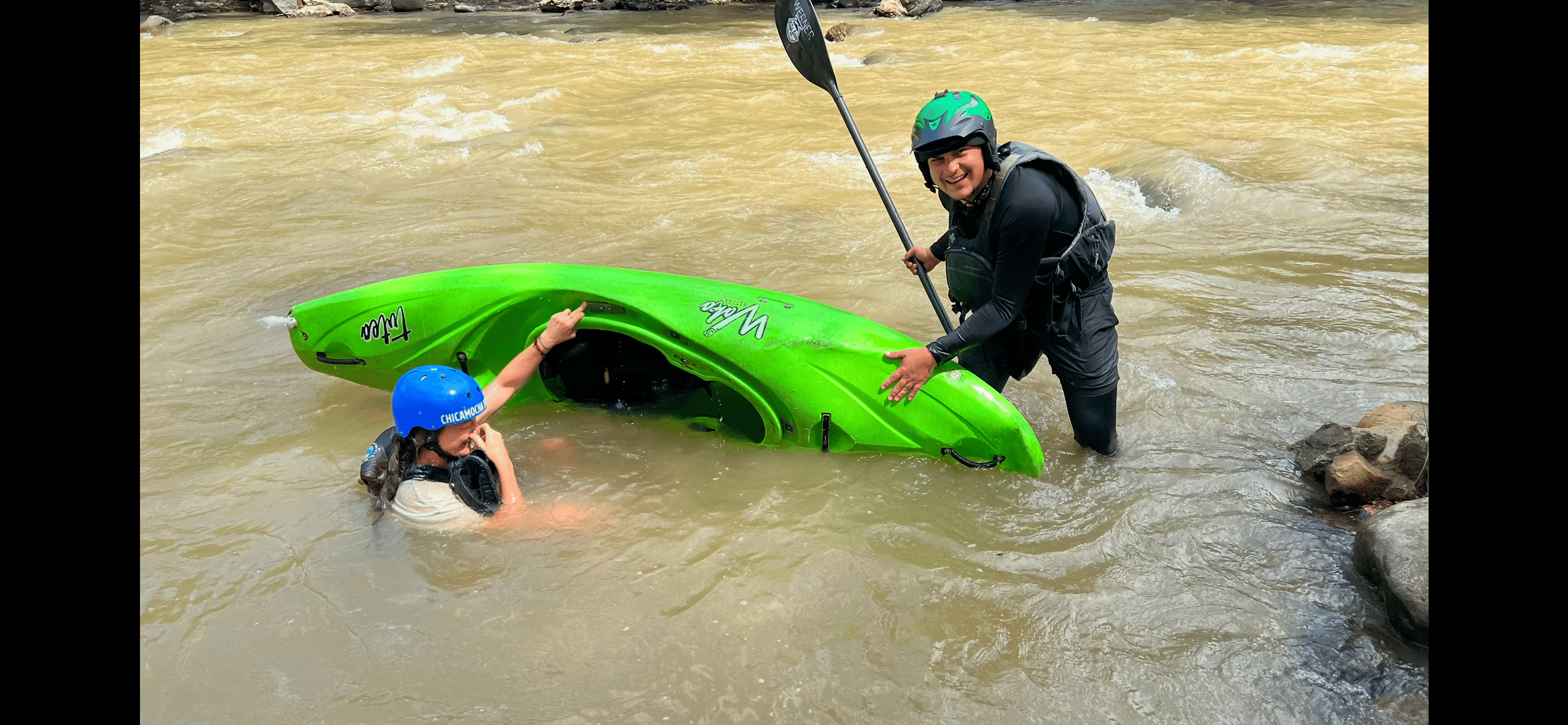 curso de Kayak con guia rio fonce 