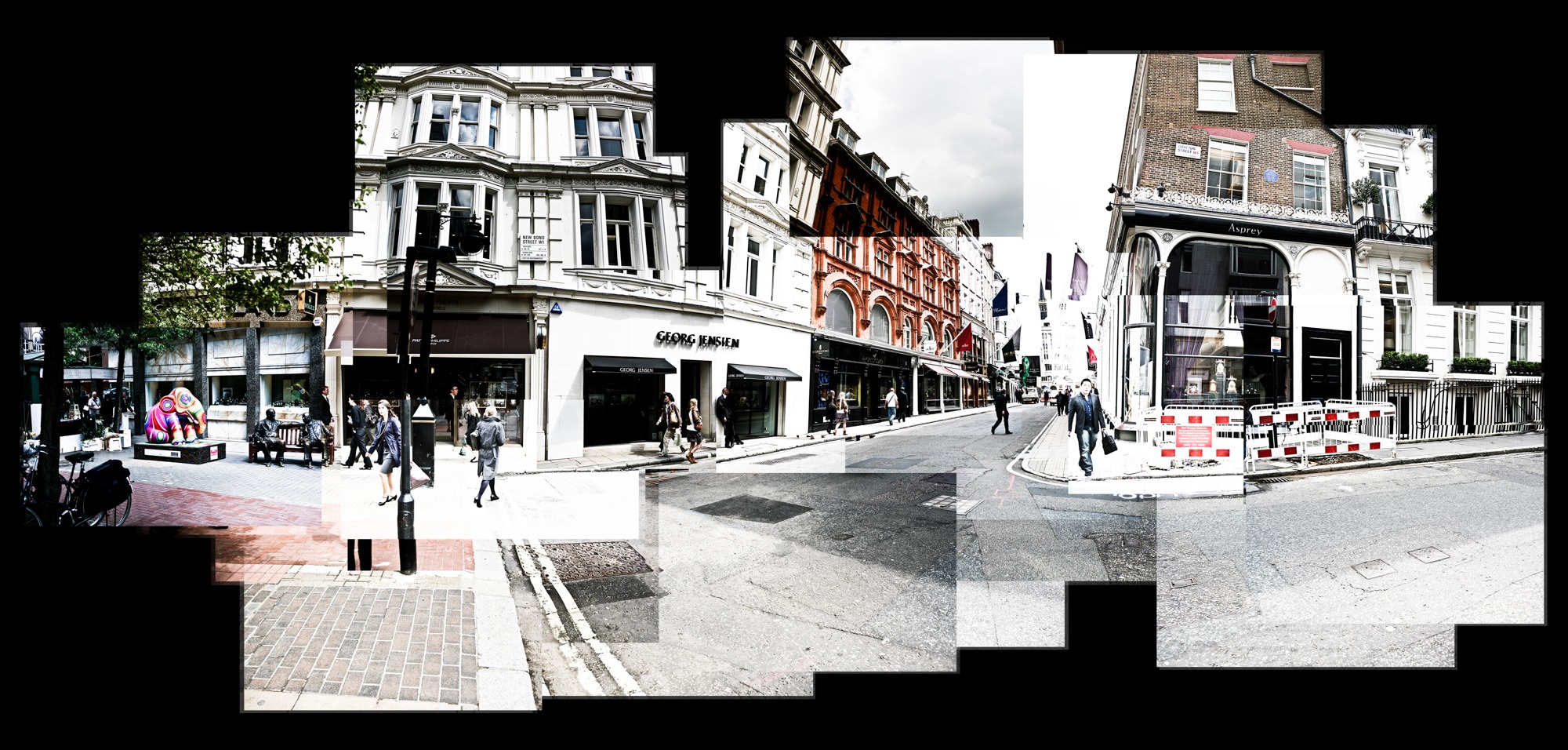 A very large joiner composition of New Bond Street