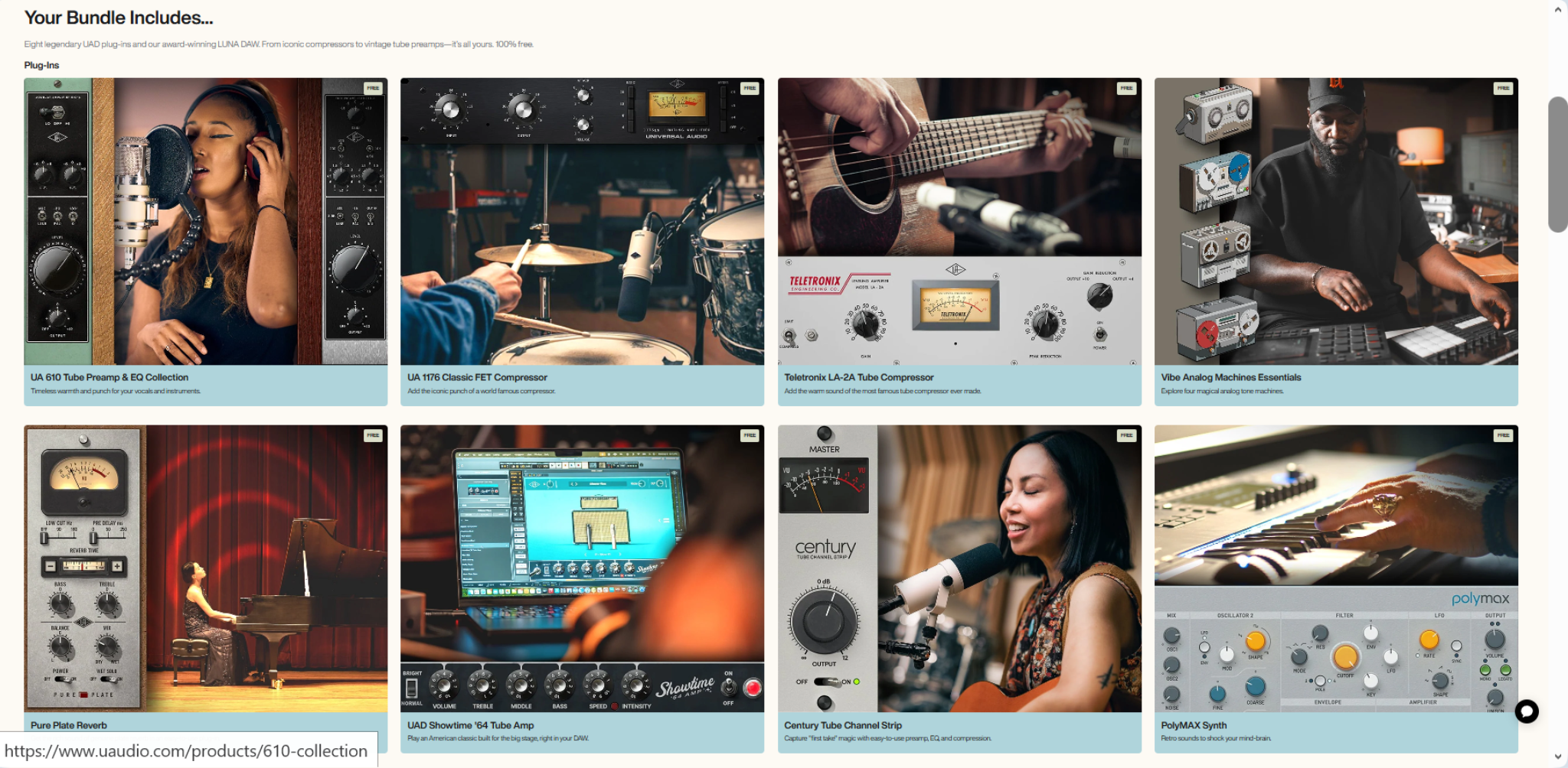 Plugins Universal Audio e DAW LUNA em produção musical