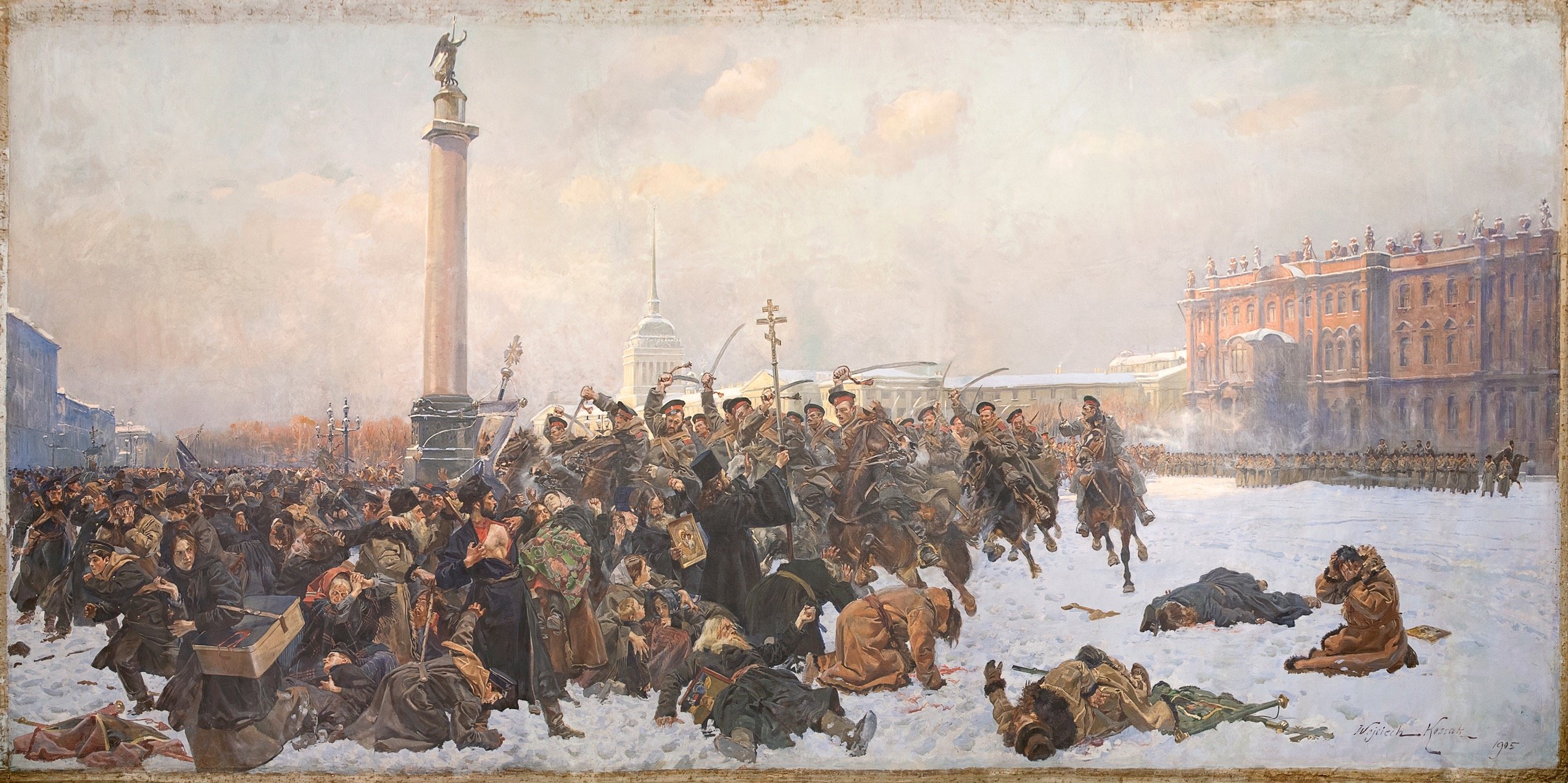 Кривава неділя. Войцех Горацій Коссак.  Музей мистецтв. Кропивницький