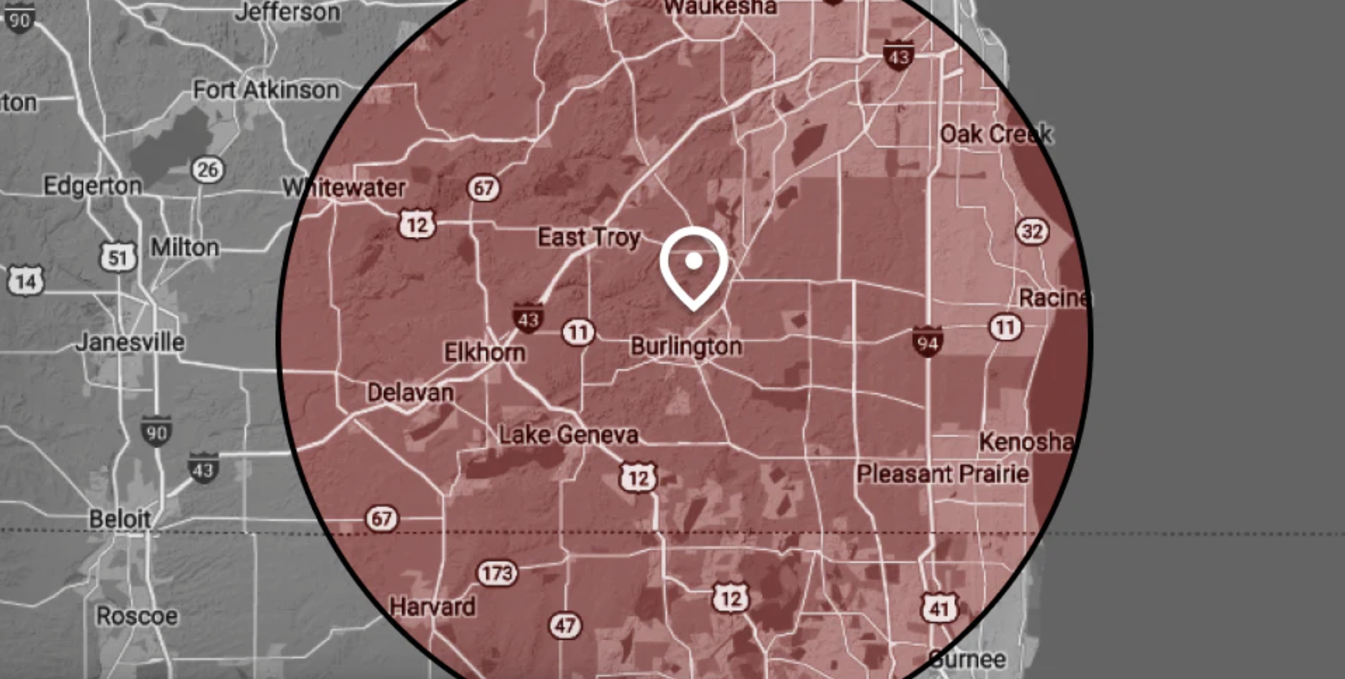 Delevan East Troy Elkorn Kenosha Lake Geneva Muskego Pleasant Prairie Racine Salem Lakes Waterford