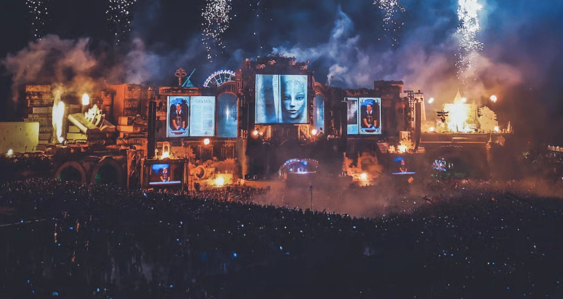 Large music festival stage