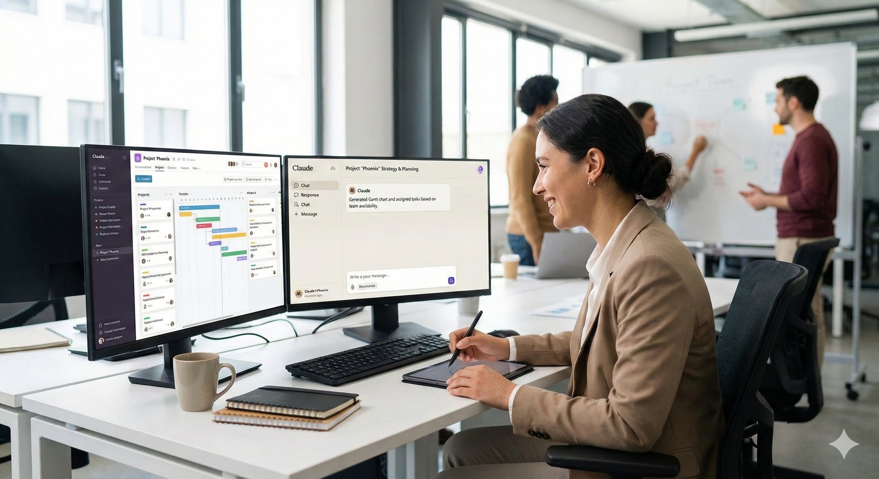 AI-integrated smart home automation: Adjusting home environment settings like lighting, HVAC via a tablet-based AI assistant