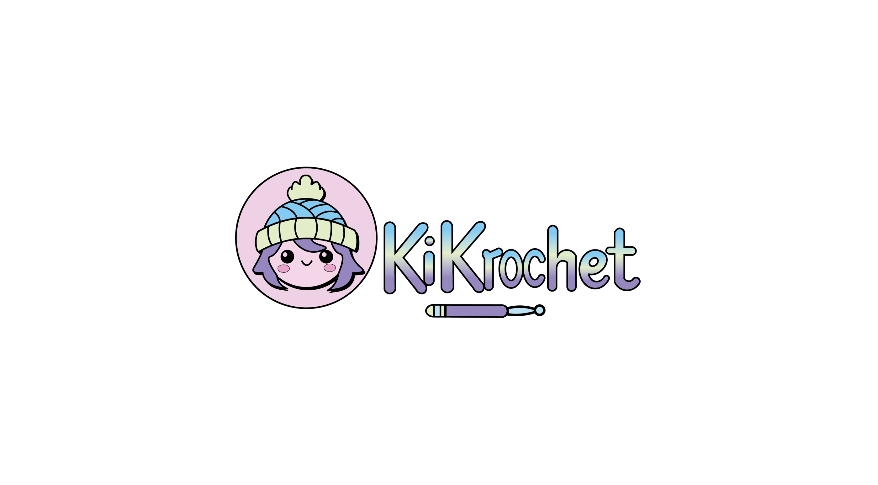 Logotipo de tienda en línea Kikrochet de amigurumis, tops, kits de crochet y patrones