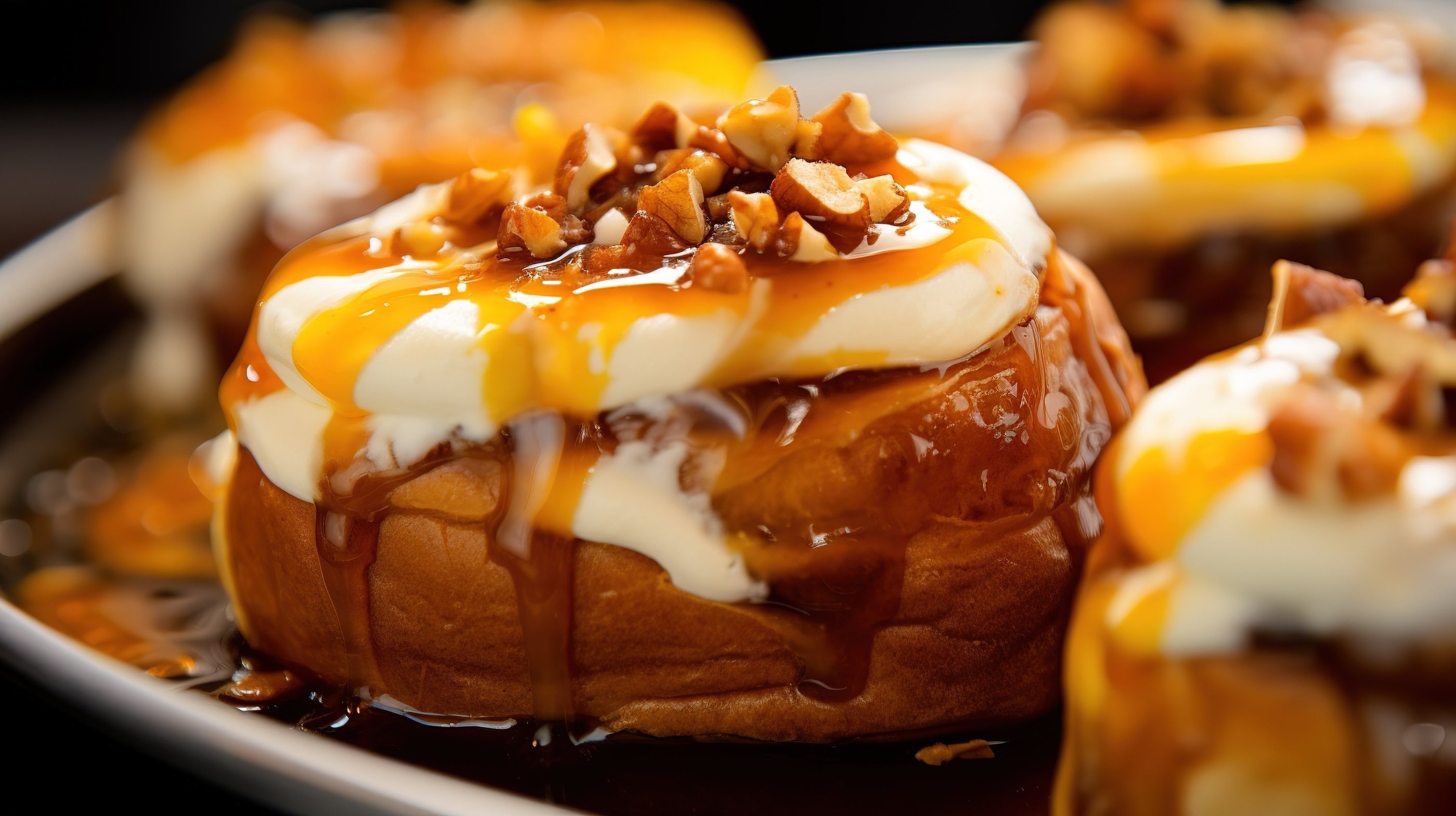 a plate of baked baked baked baked potatoeshells and caramelade