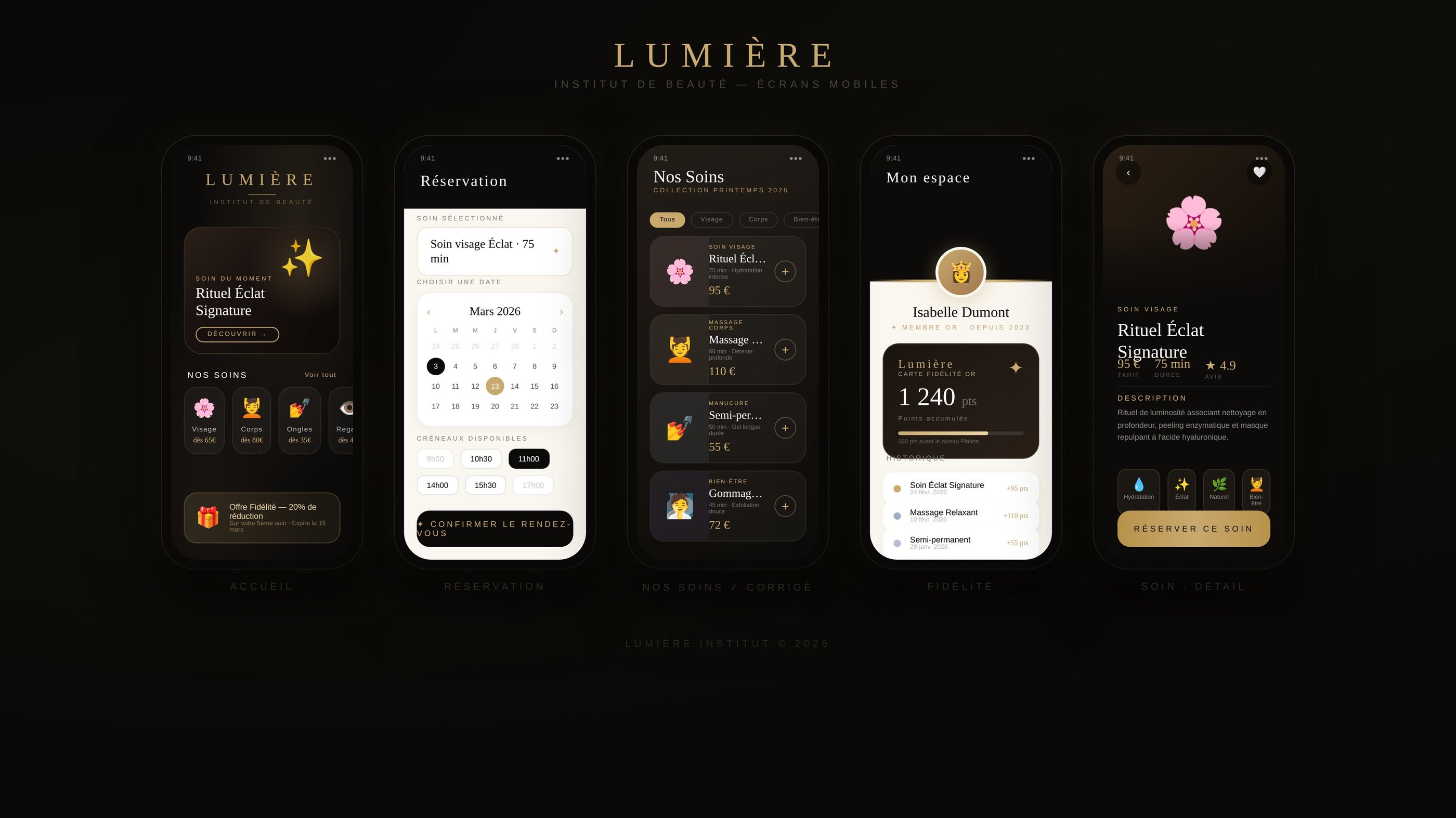 développement d'application d'institut de beauté