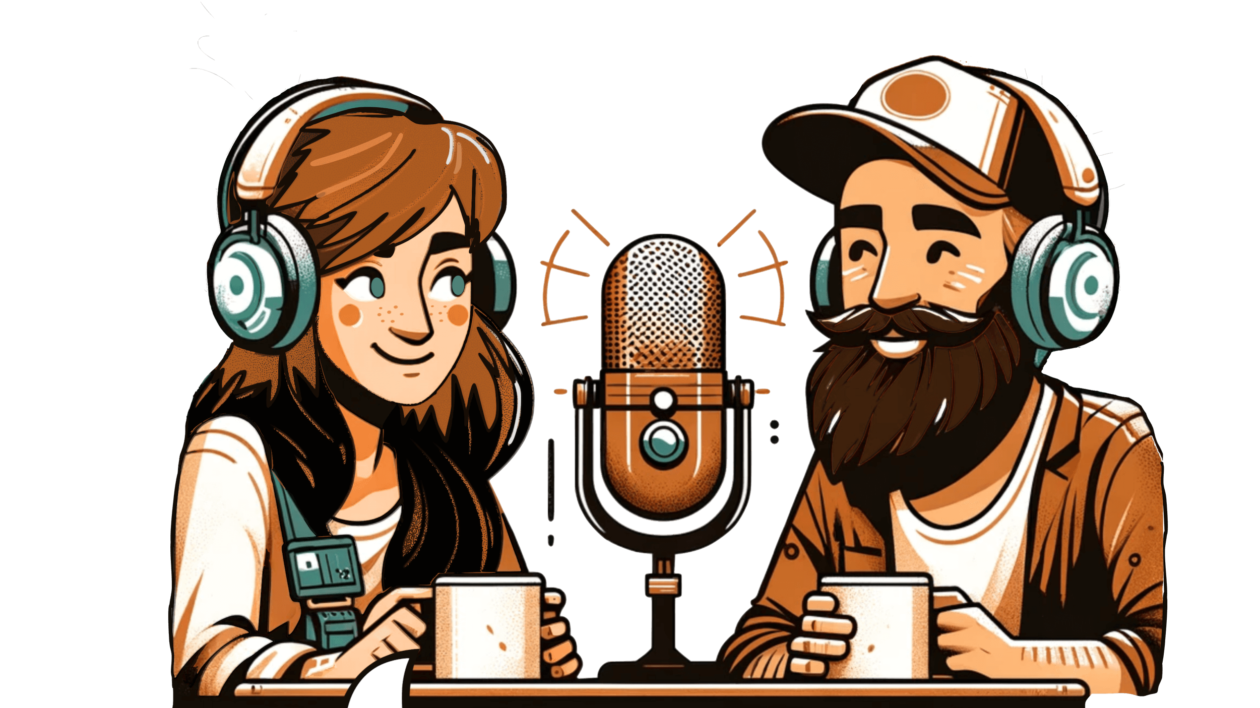 Blair and Amy, hosts of 'Honey We Need to Chat,' smiling together as they share relationship insights and communication tips