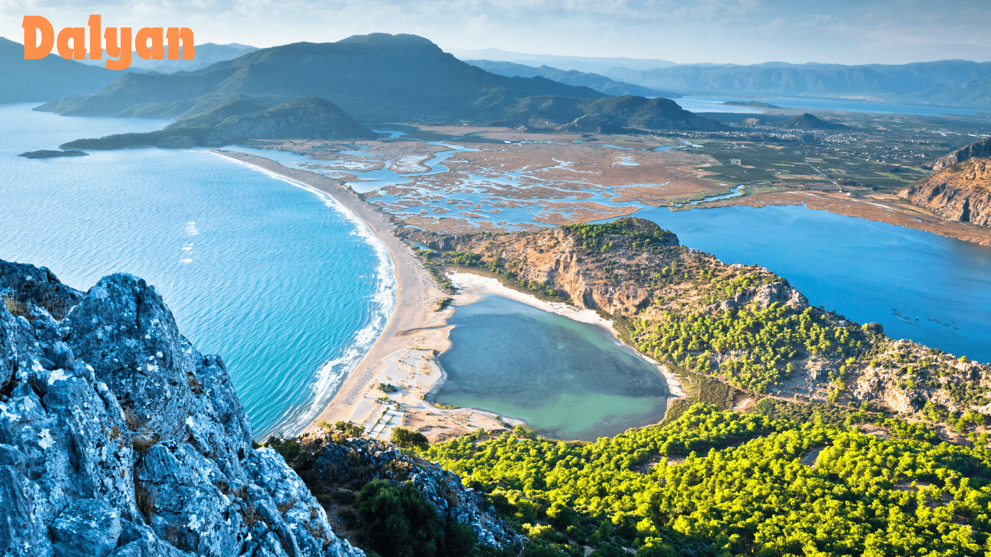 A top view of Dalyan İztuzu Beach