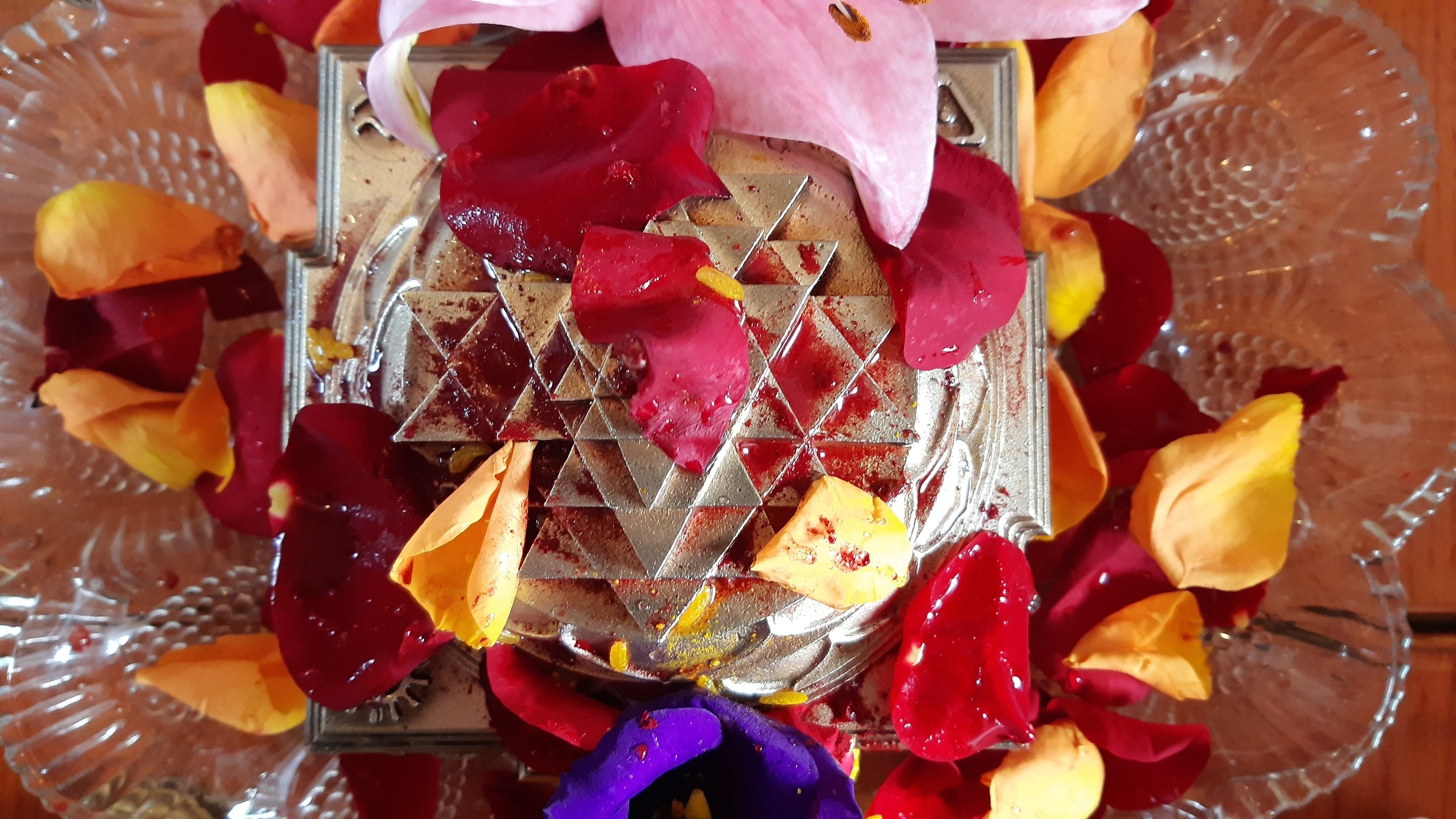 sri yantra used in puja ritual