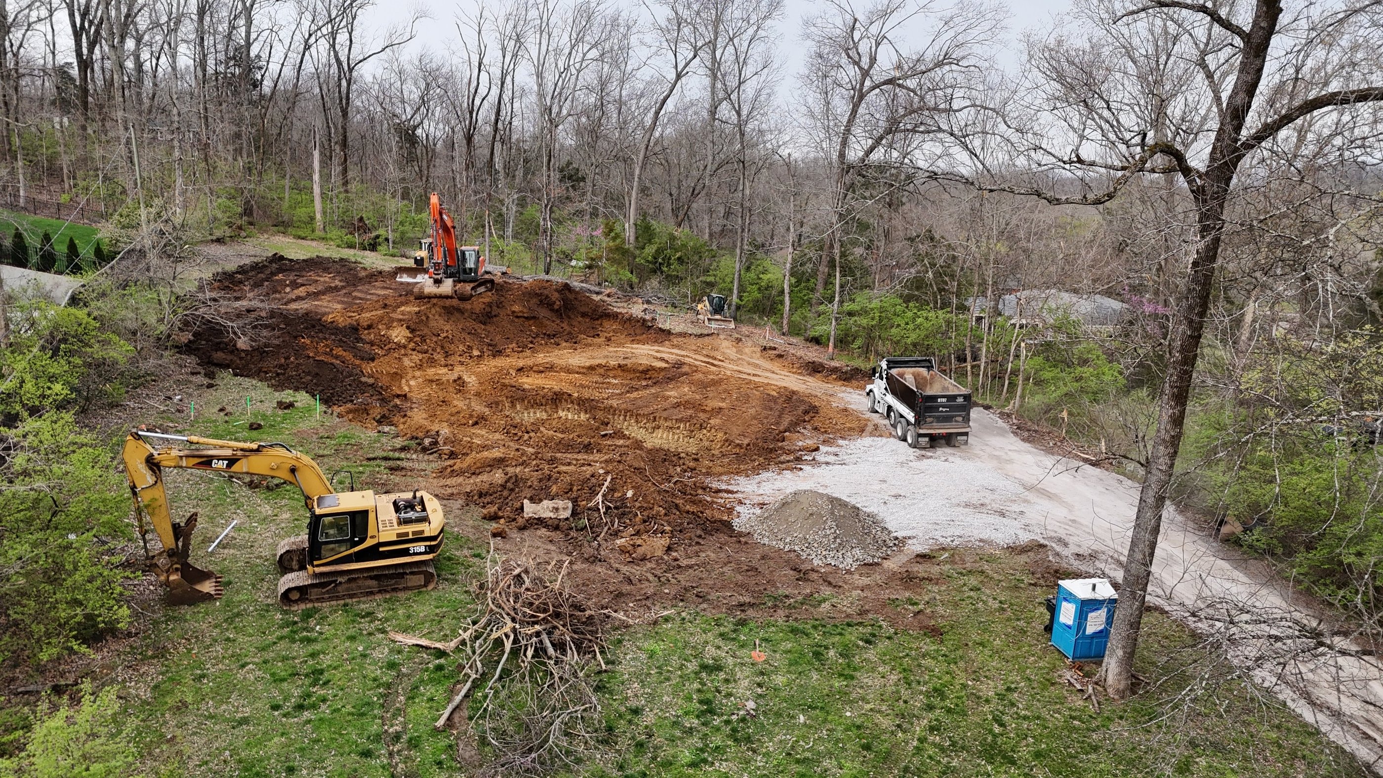 excavator, digging, dirt work, land prep, excavation