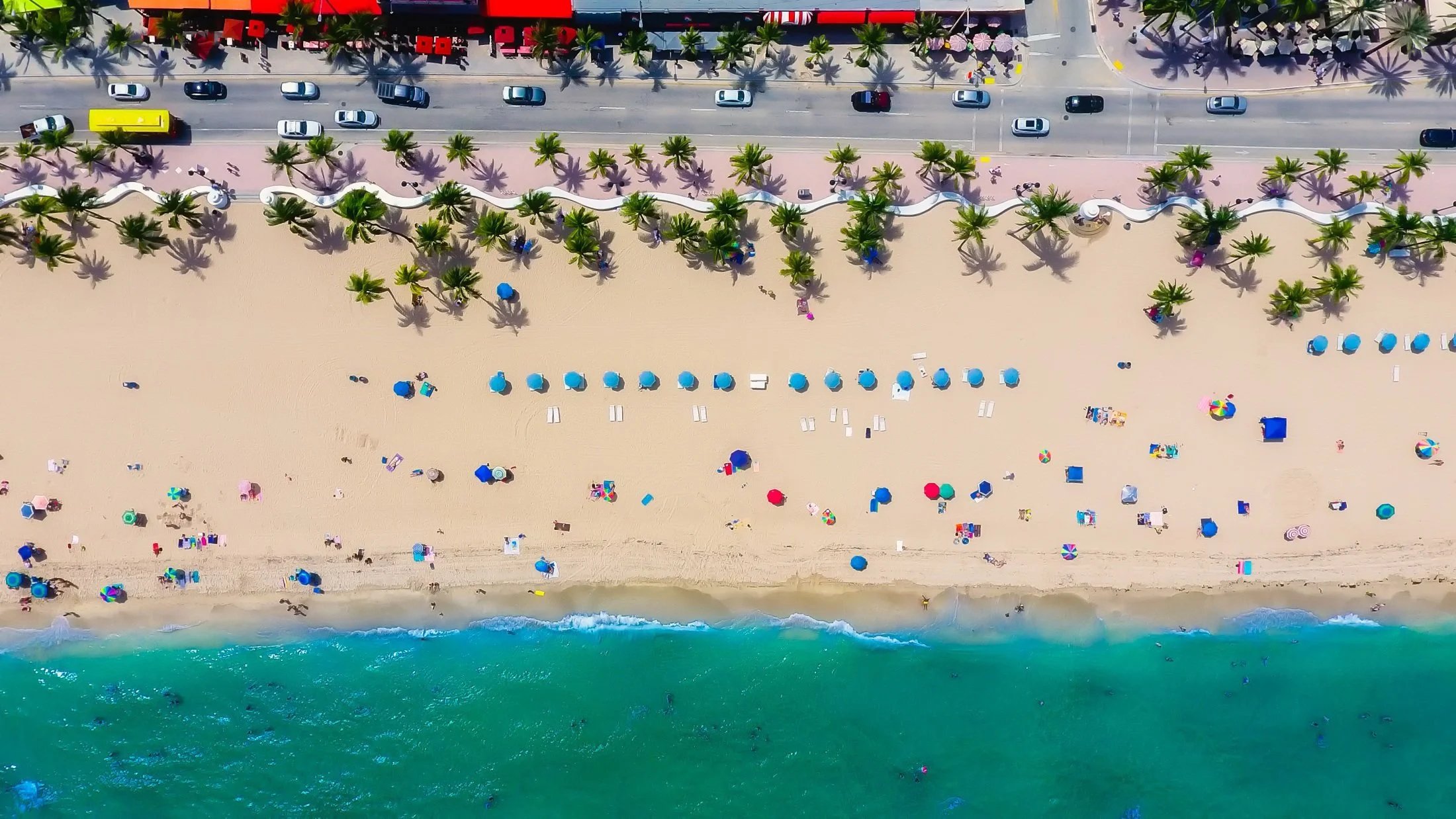 birds eye view of beach in florida panhandle