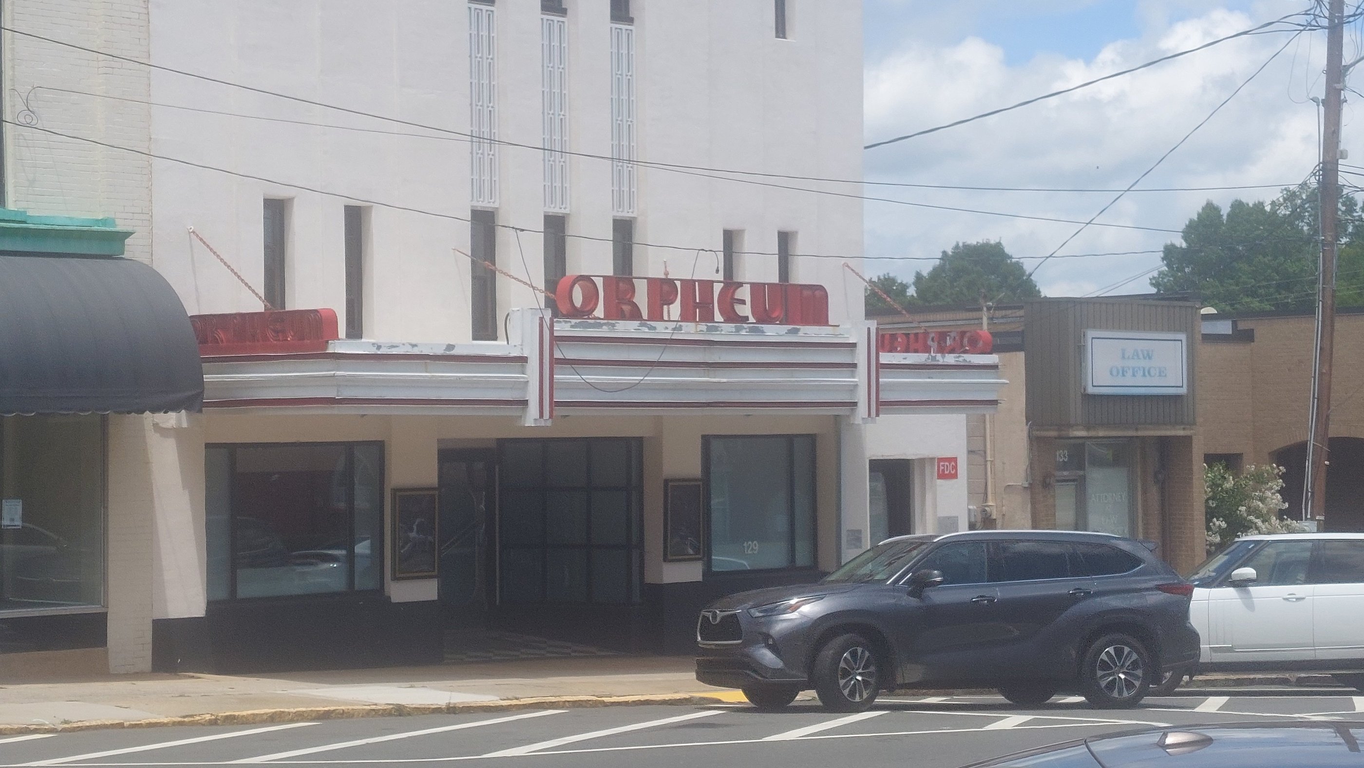 Old art deco theater in Oxford NC