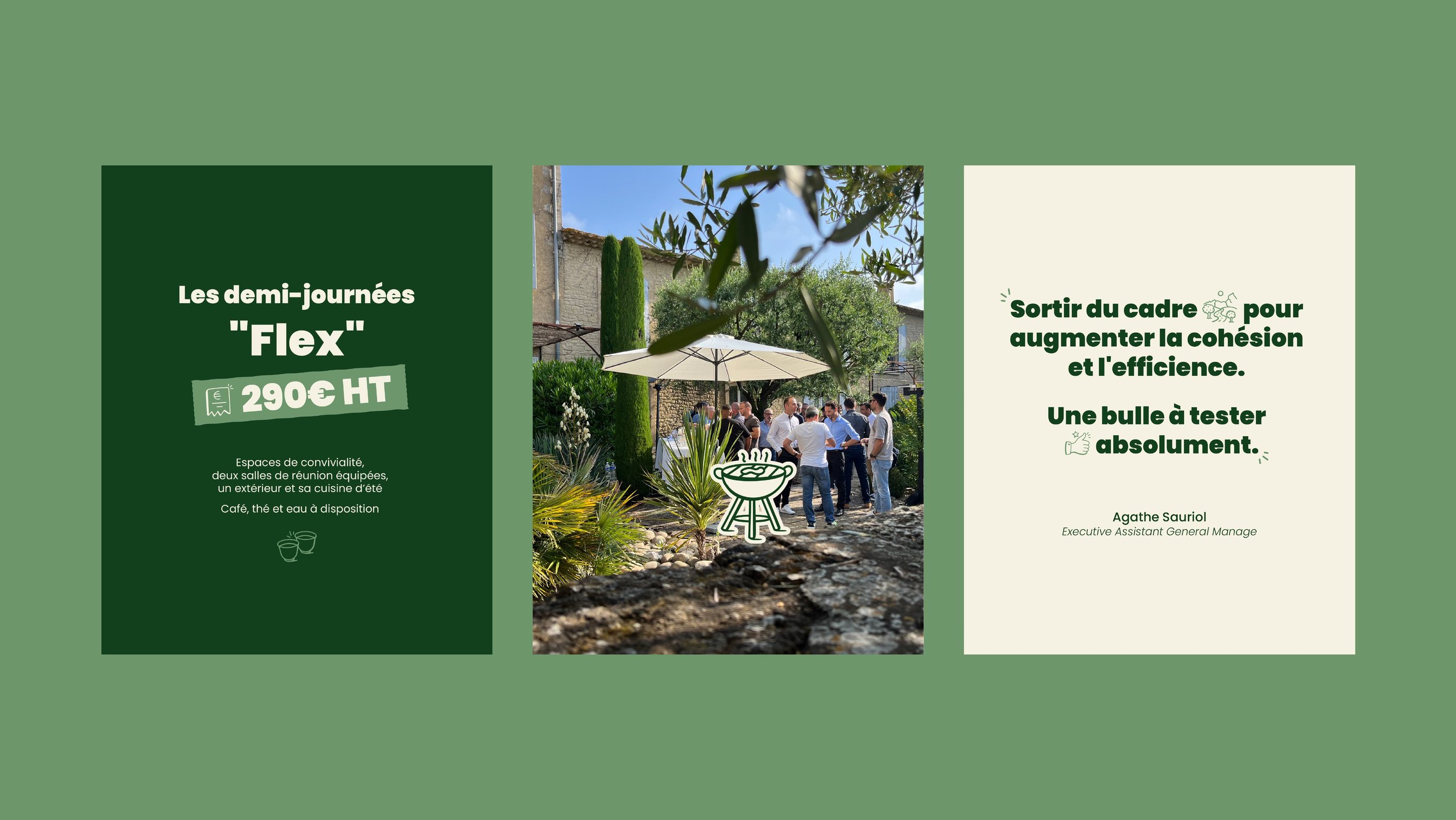 Visuels pour les réseaux sociaux de maison dragonette par Tuuk studio