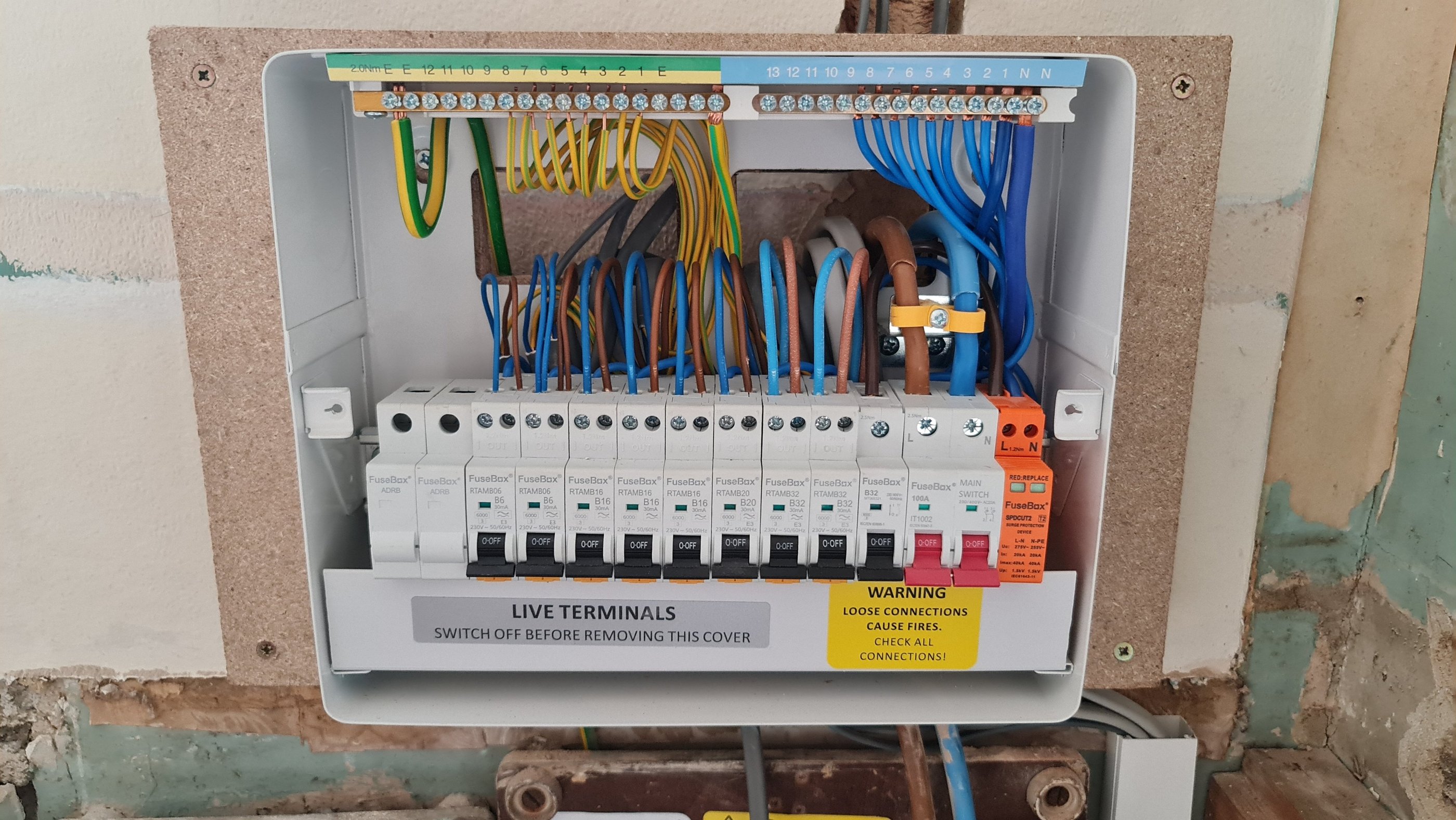 RCBO consumer unit with SPD installed by Easy Spark Ltd in Grays Essex