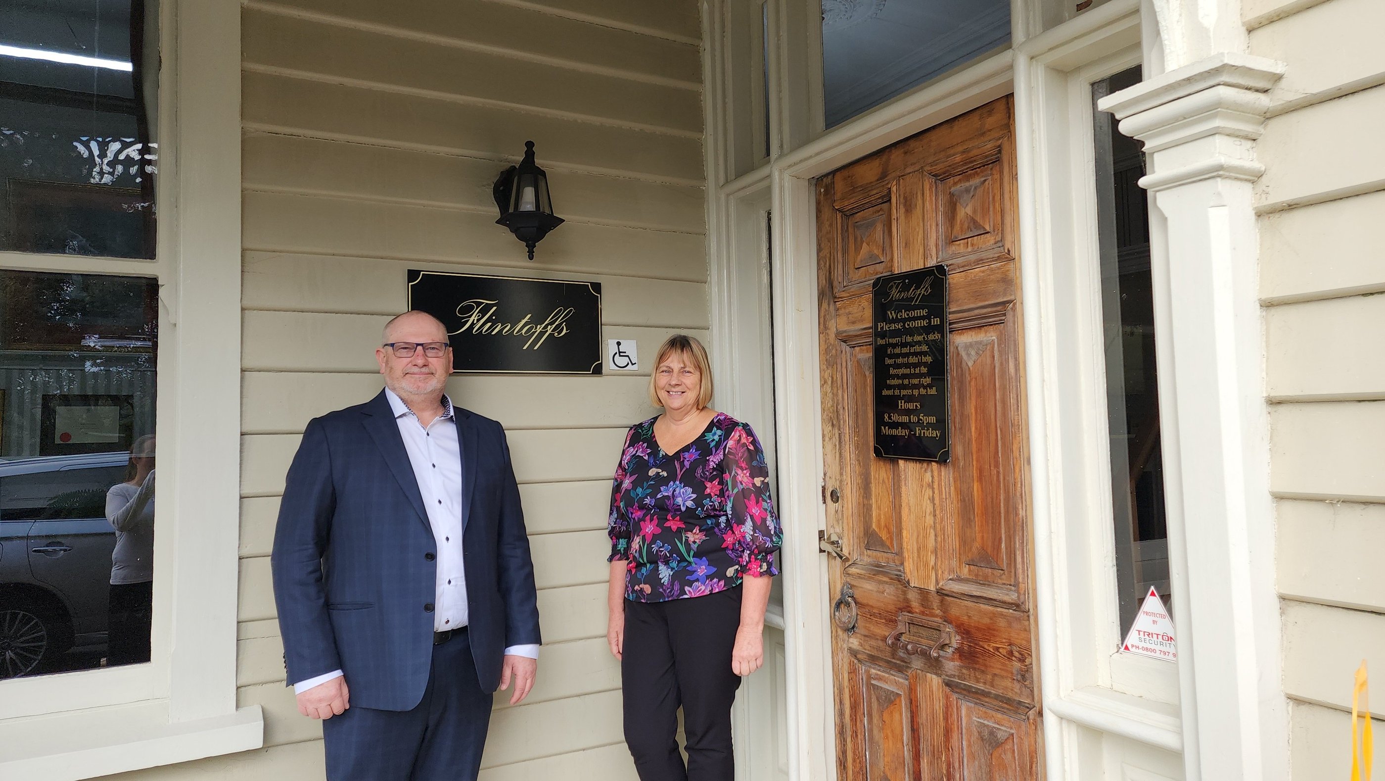 Andrew TD of TD Works with Jackie Palmer of Flintoffs