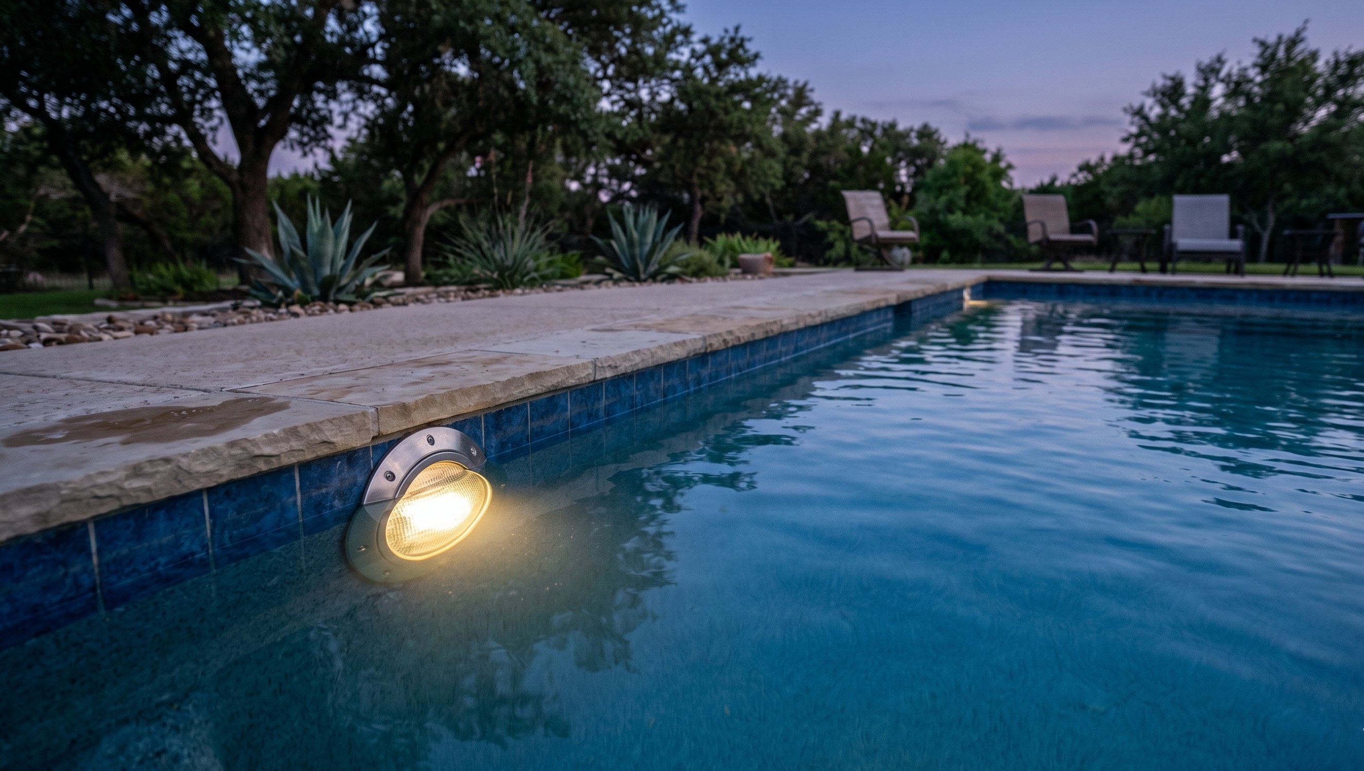 Pool light repair for a residential pool in Round Rock TX