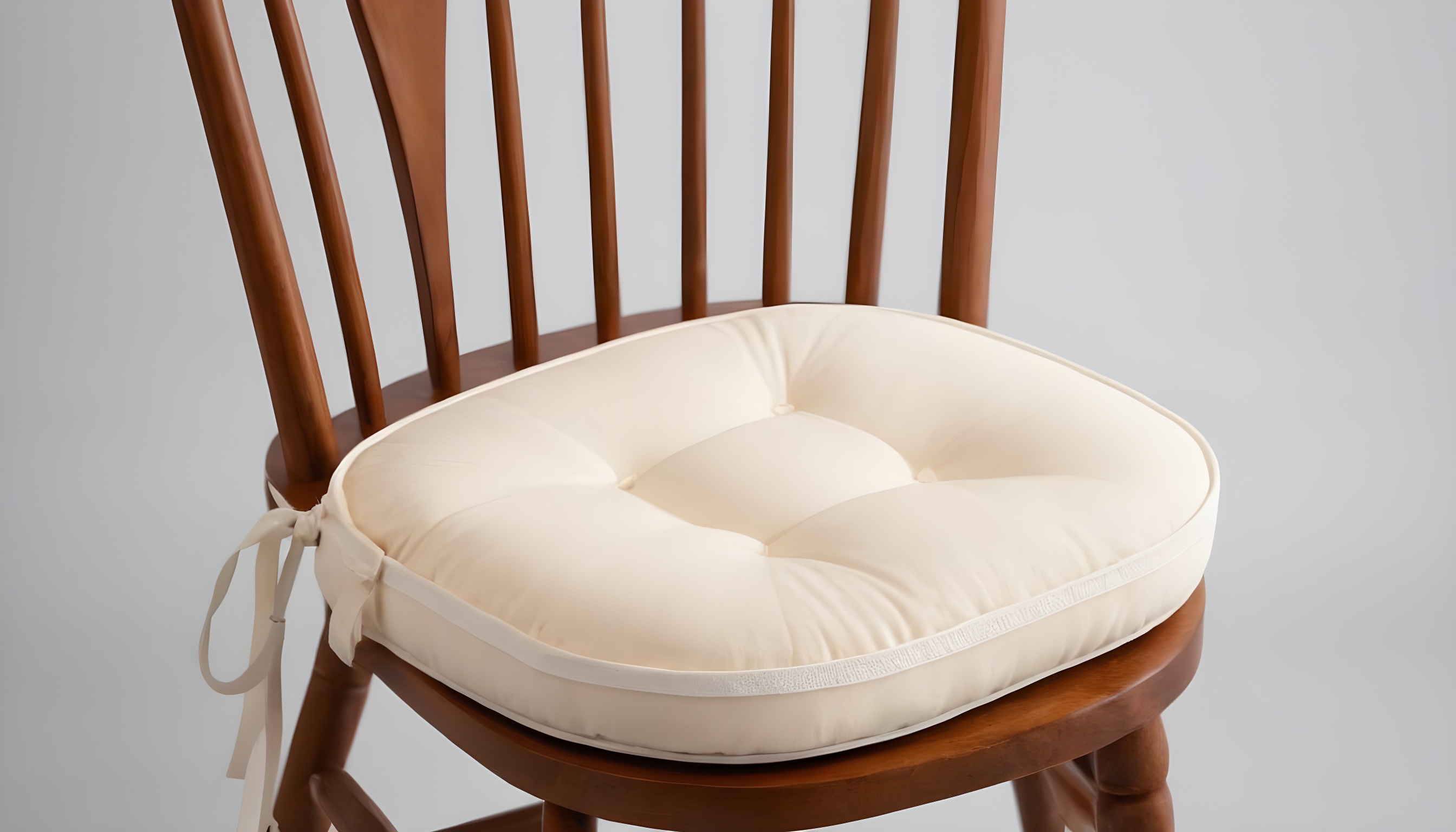 Šviesiai ruda pagalvėlė ant kėdės